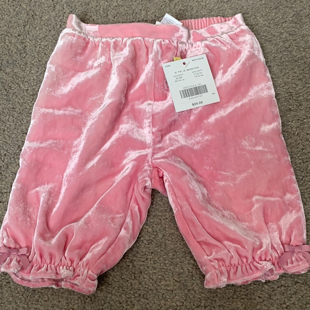 Janie and Jack Girls pink sweatpants pants 6 to 12 months